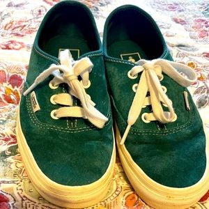 Green suede vans